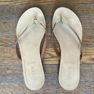 J Crew Gold Strap Sandals